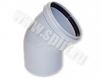 Отвод РР б/н Д 40х45° кольц. сер.(HTB)